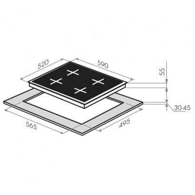 Индукционная панель Maunfeld EVI.594-FL2-BK