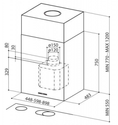 Вытяжка Faber CUBIA ISOLA EG8 X A45 ACTIVE