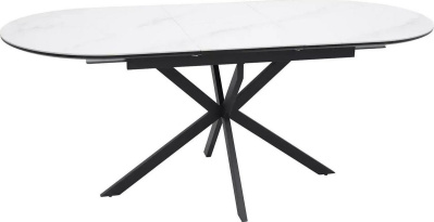 Кухонный стол Signal Gaston ceramic 140-180/100 (белый/черный)