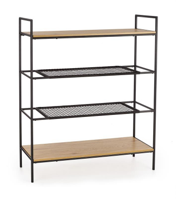 Стеллаж HALMAR REG-21 дуб золотой/черный New